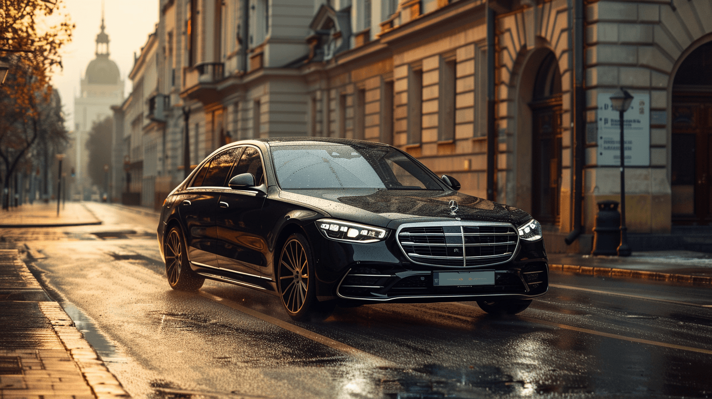 Luxusné auto v noci